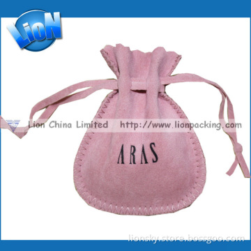 Double-Sided Gifts Jewellery Suede Drawstring Pouch Wholesale (e-073)